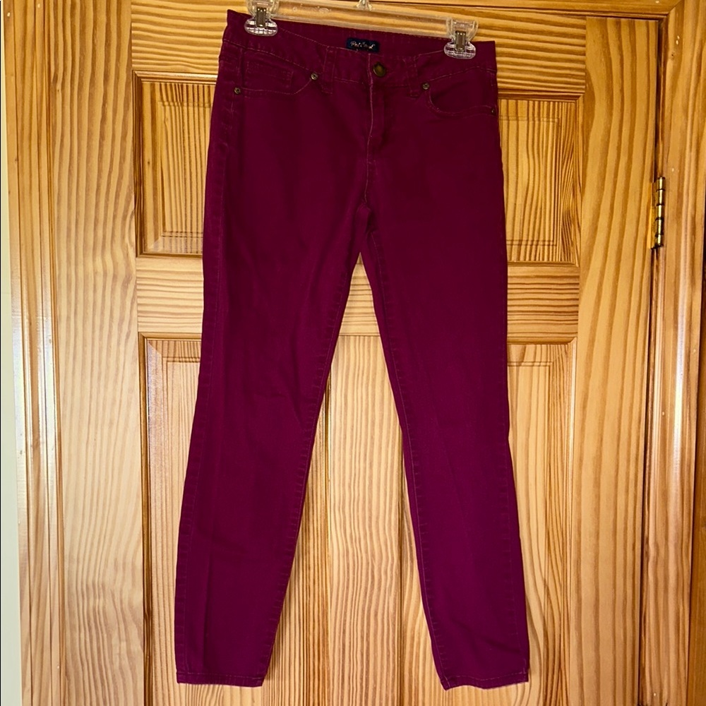 Red Camel Burgundy Skinny Jeans size 7